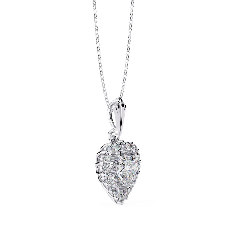Timeless Heart Shaped Lab Diamond Necklace
