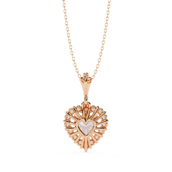Timeless Heart Shaped Lab Diamond Necklace