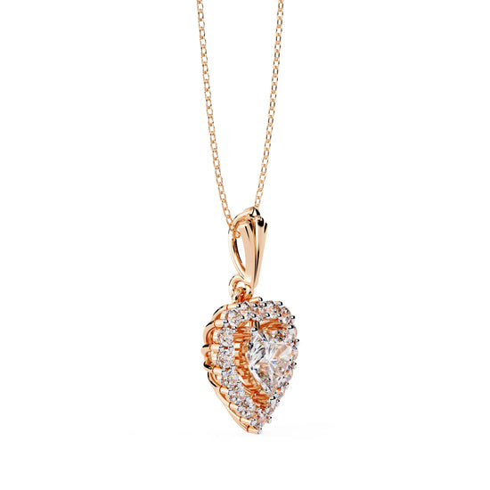 Timeless Heart Shaped Lab Diamond Necklace
