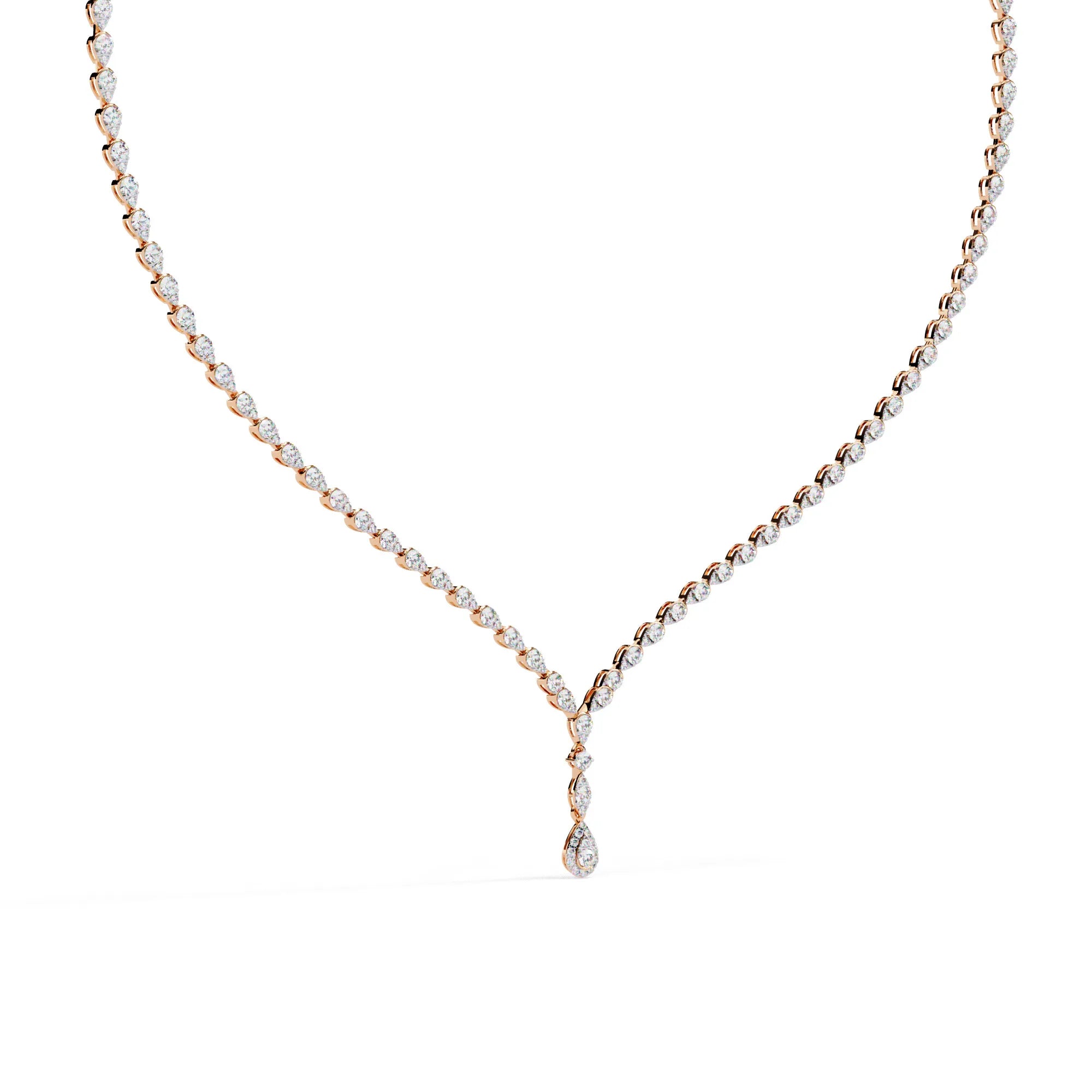 Lab Diamond Teardrop Necklace