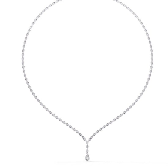 Lab Diamond Teardrop Necklace