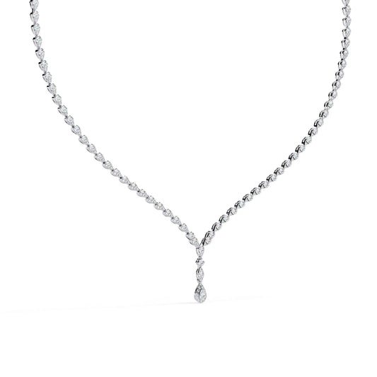 Lab Diamond Teardrop Necklace