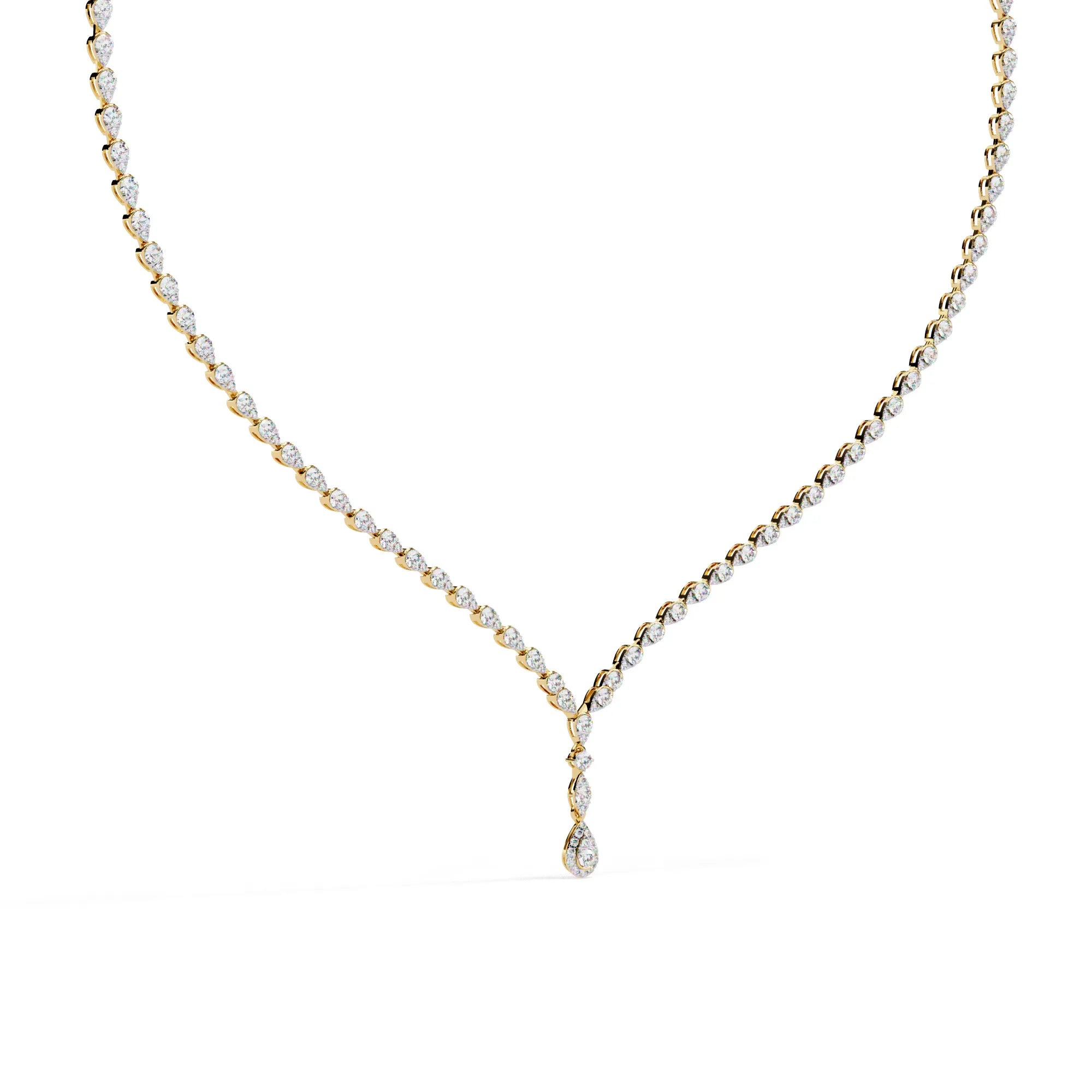 Lab Diamond Teardrop Necklace