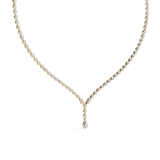 Lab Diamond Teardrop Necklace