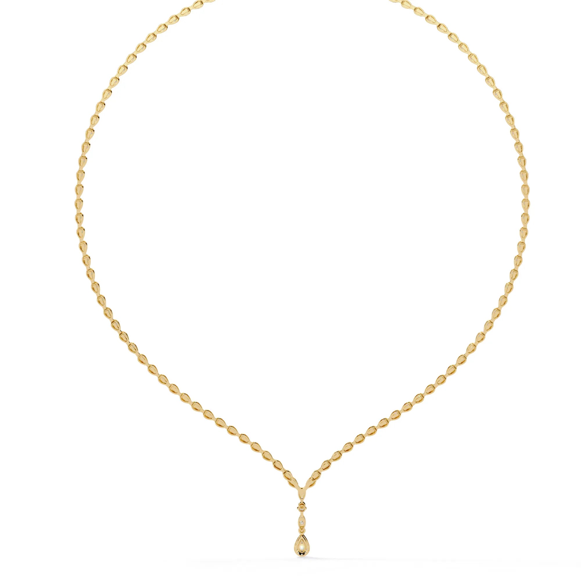 Lab Diamond Teardrop Necklace