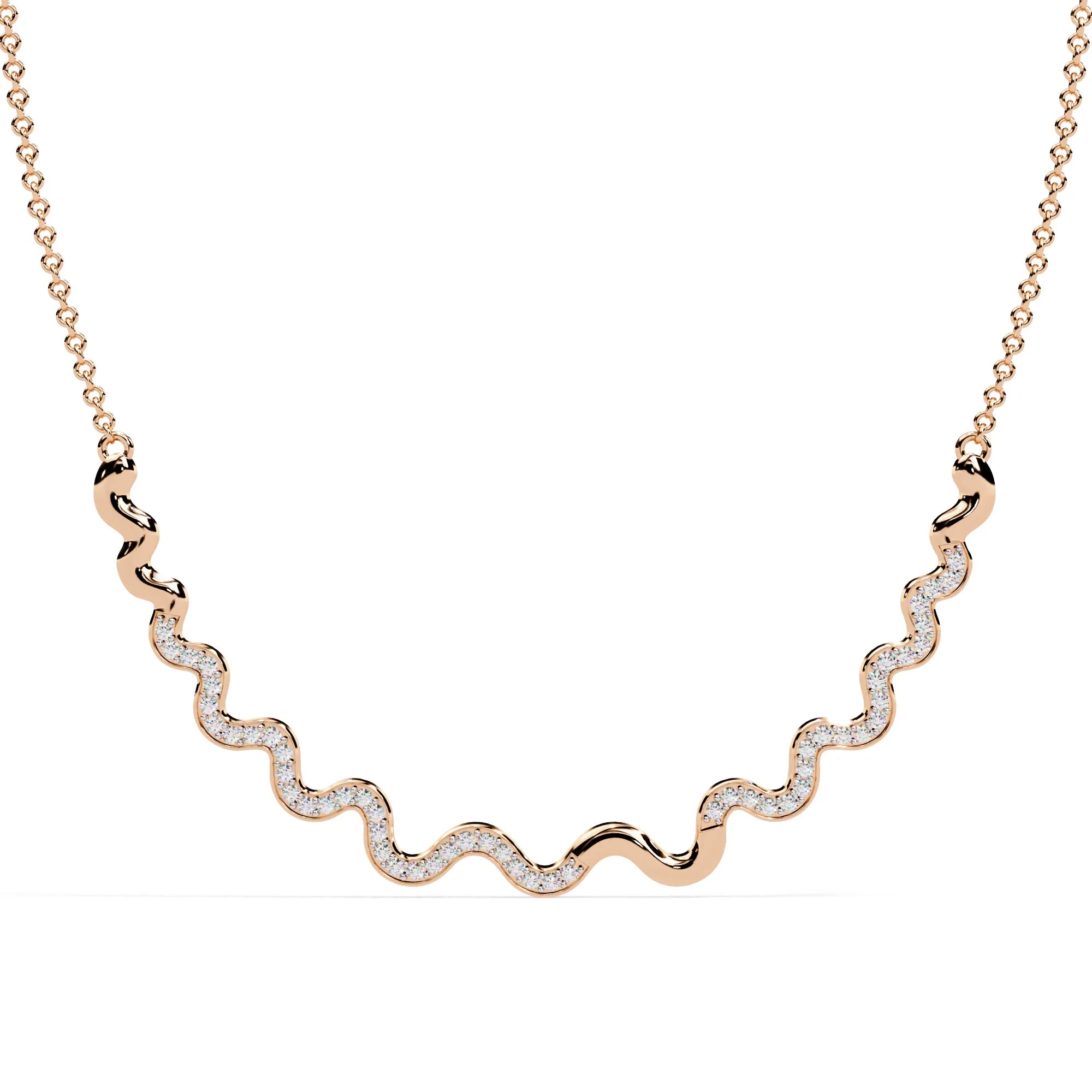 Celestial Wave Moissanite Necklace