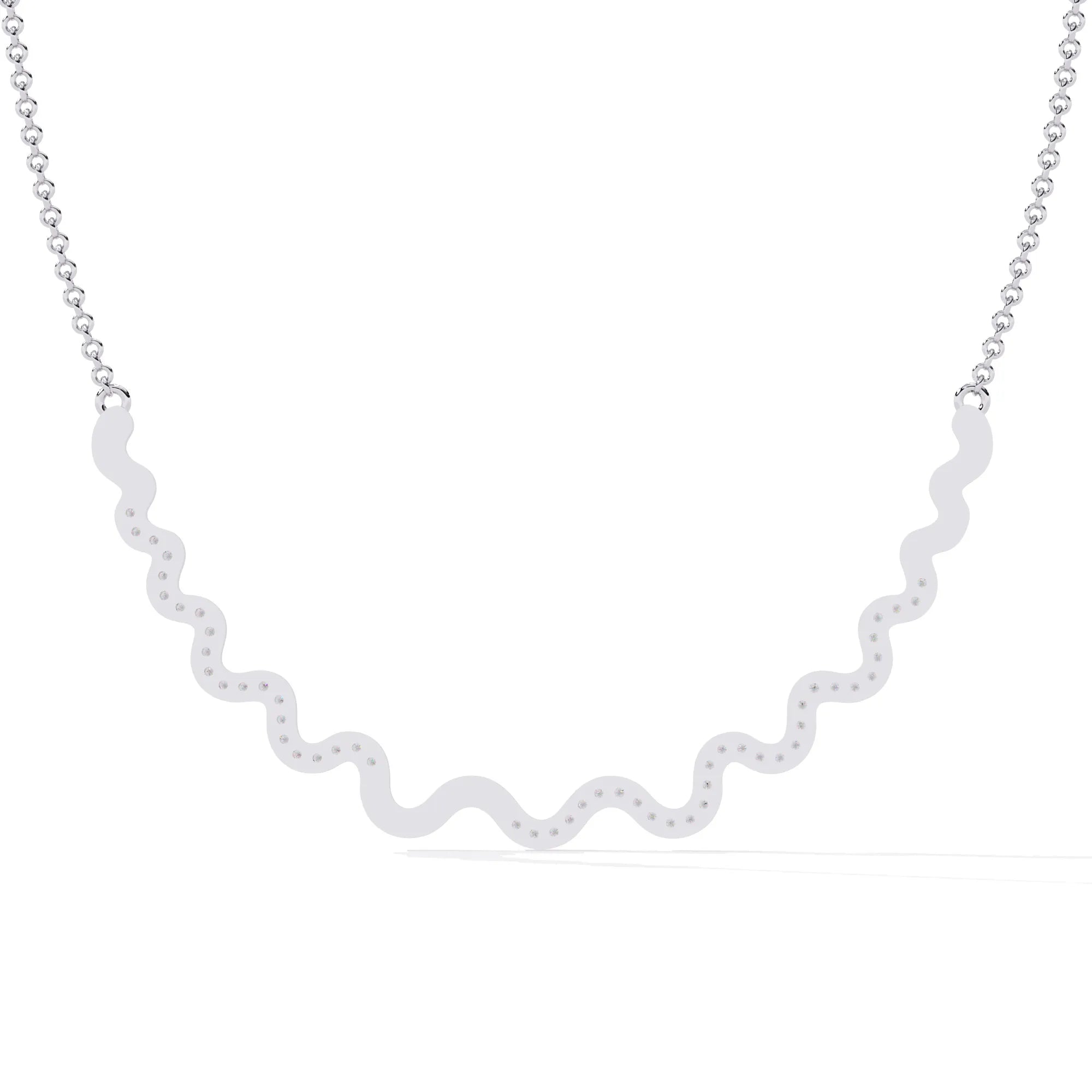 Celestial Wave Moissanite Necklace