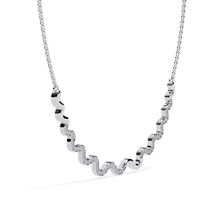 Celestial Wave Lab Diamond Necklace