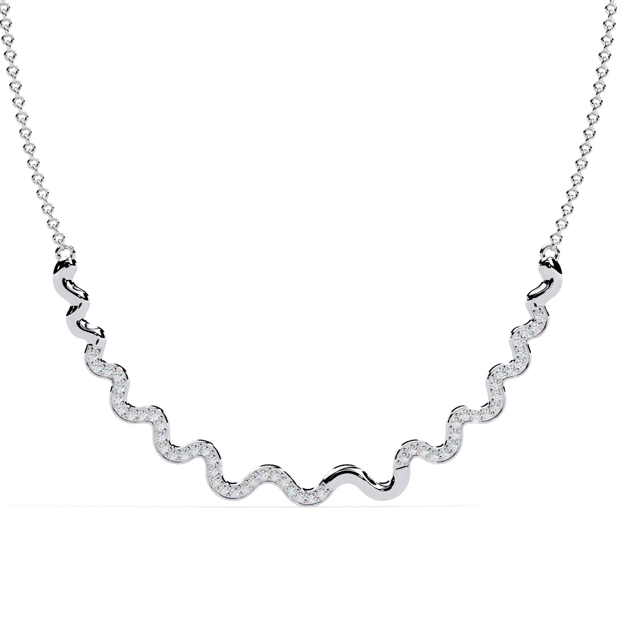 Celestial Wave Moissanite Necklace