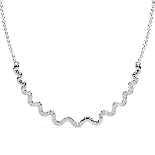 Celestial Wave Lab Diamond Necklace