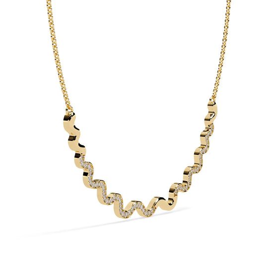 Celestial Wave Lab Diamond Necklace