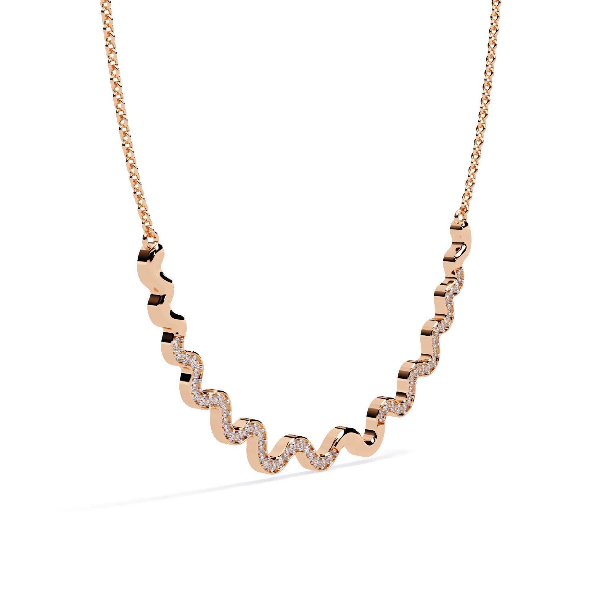 Celestial Wave Moissanite Necklace