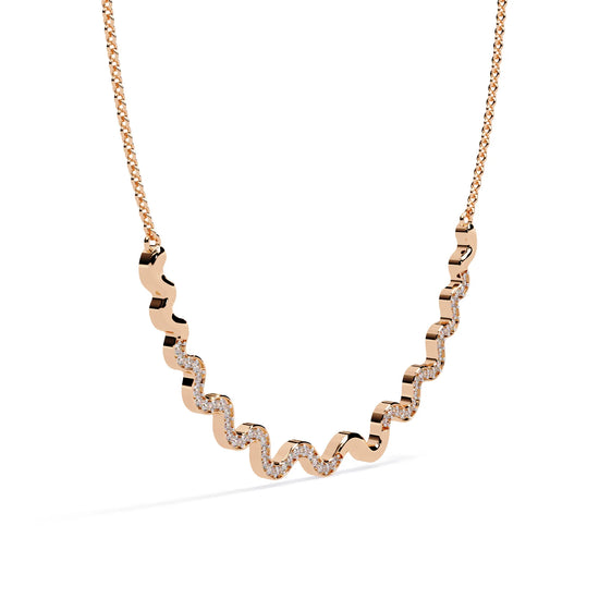 Celestial Wave Lab Diamond Necklace