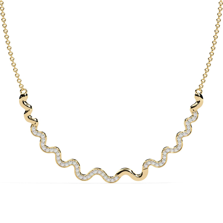 Celestial Wave Lab Diamond Necklace
