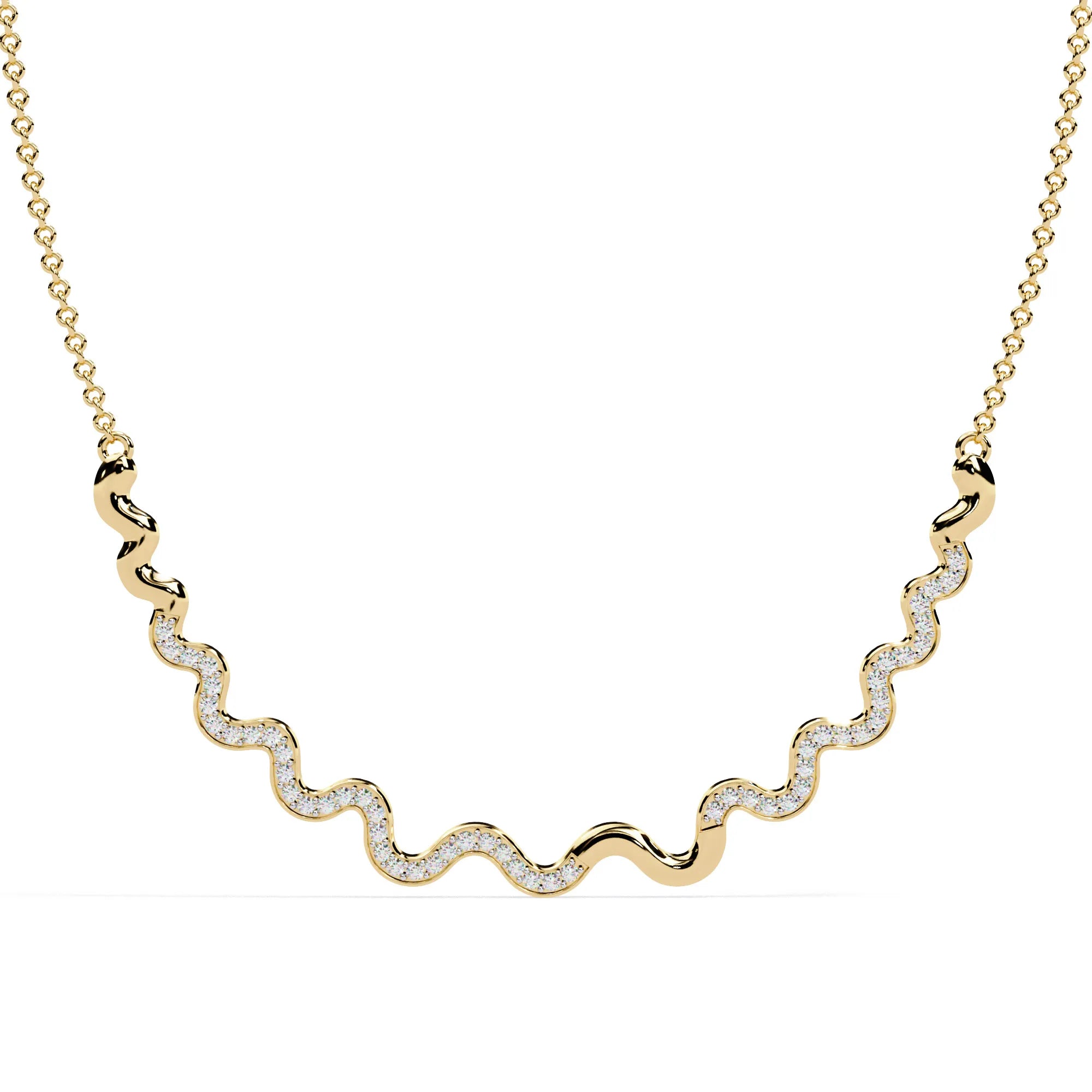 Celestial Wave Moissanite Necklace