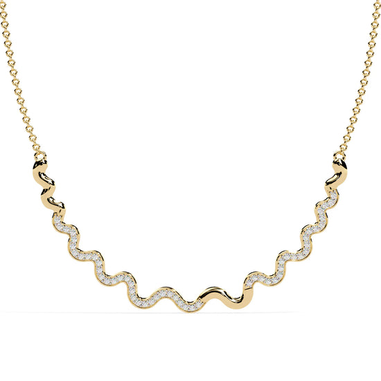 Celestial Wave Moissanite Necklace