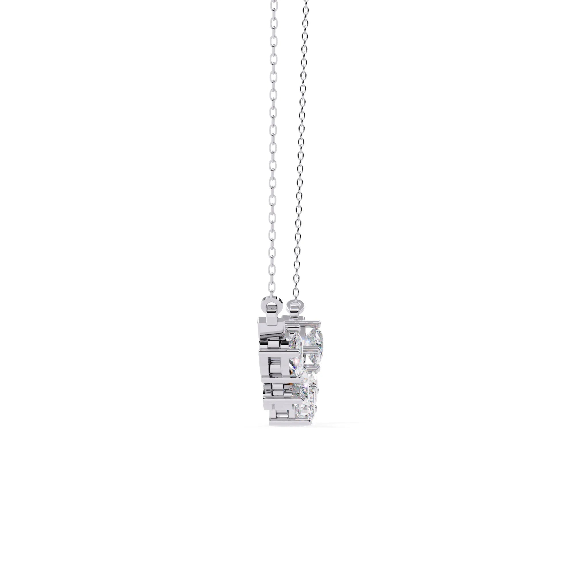 Multi Shape Moissanite Cluster Bar Necklace