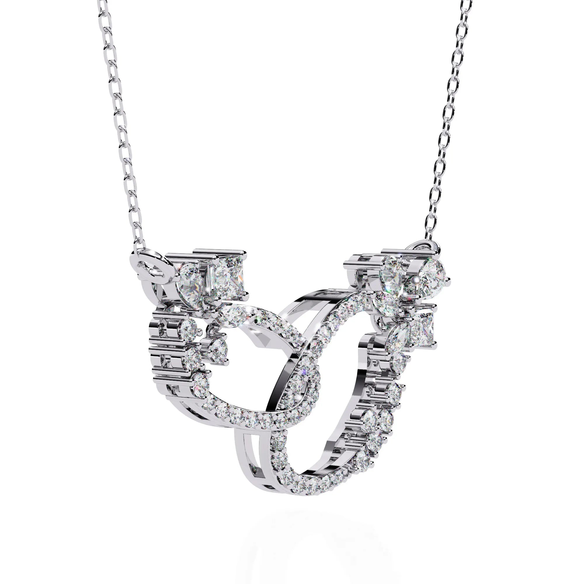 Floral Eternity Lab Diamond Necklace