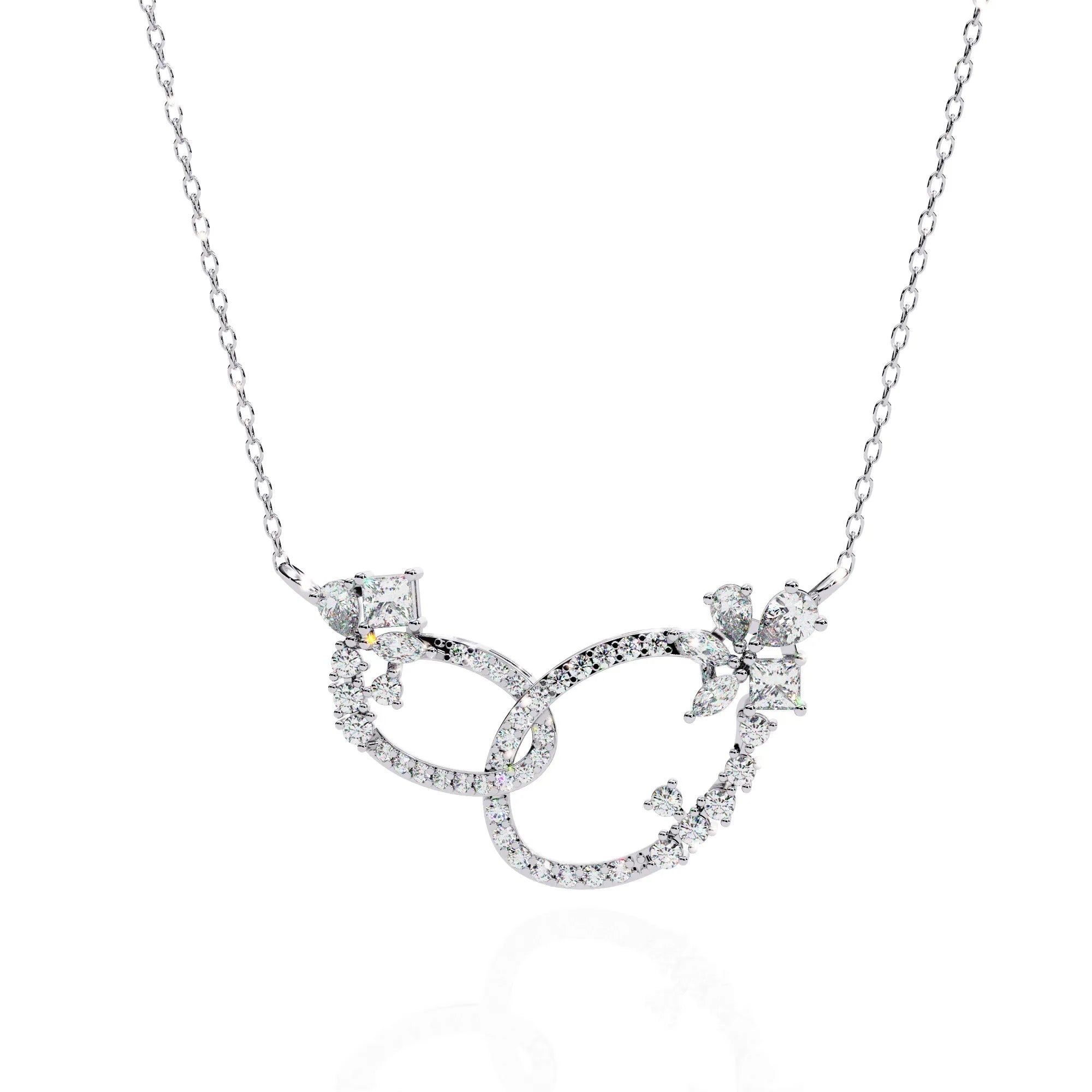 Floral Eternity Moissanite Necklace