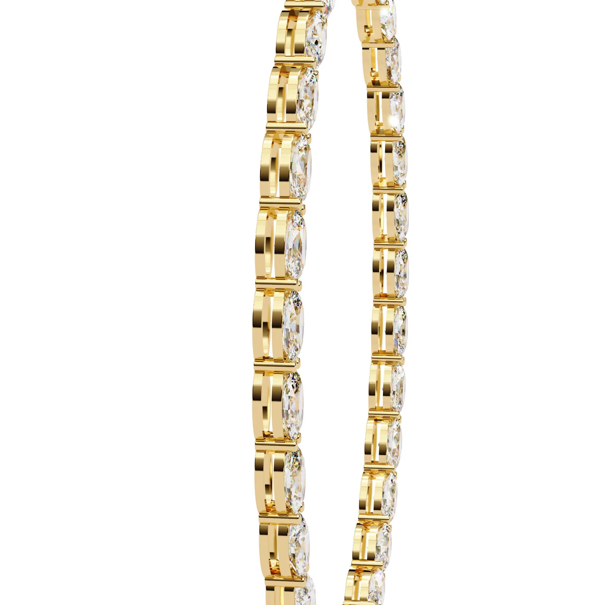 Radiant Rounds Tennis Moissanite Necklace