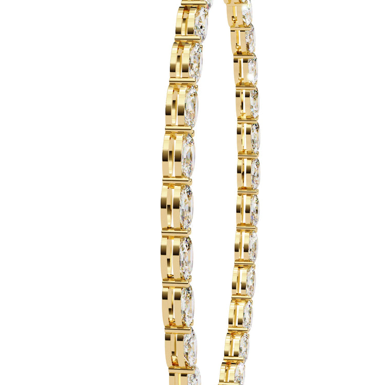 Radiant Rounds Tennis Moissanite Necklace