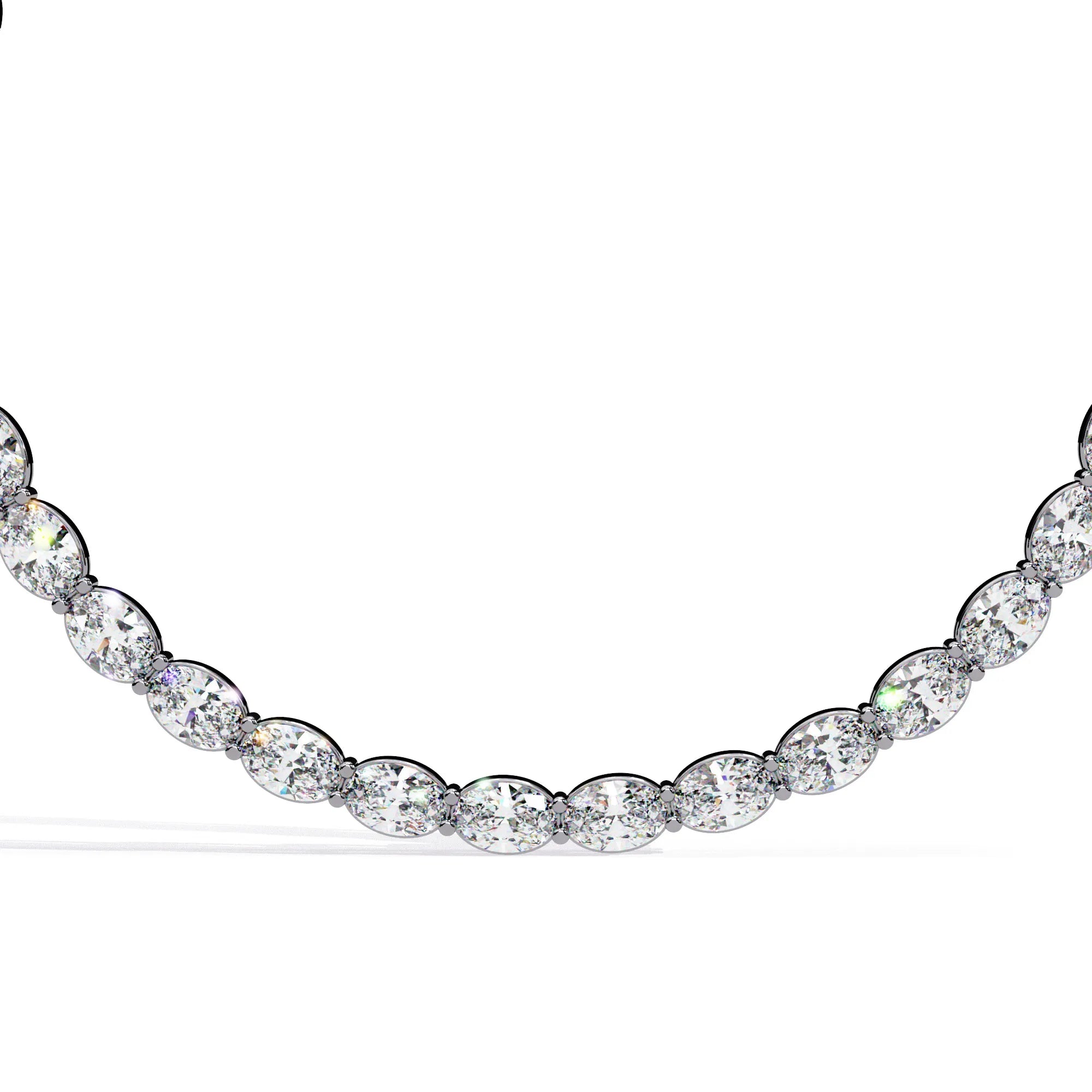 Radiant Rounds Tennis Moissanite Necklace