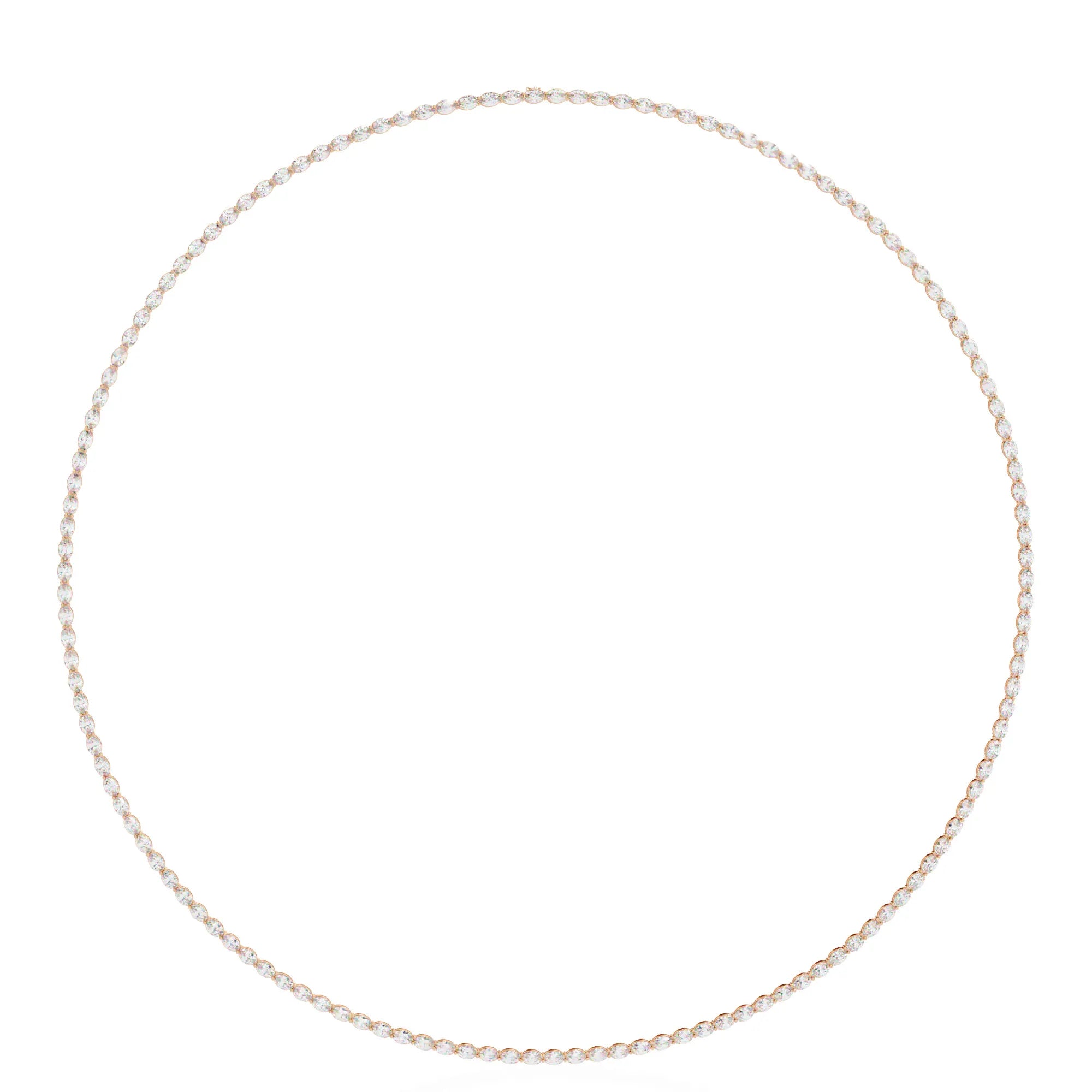 Radiant Rounds Tennis Moissanite Necklace