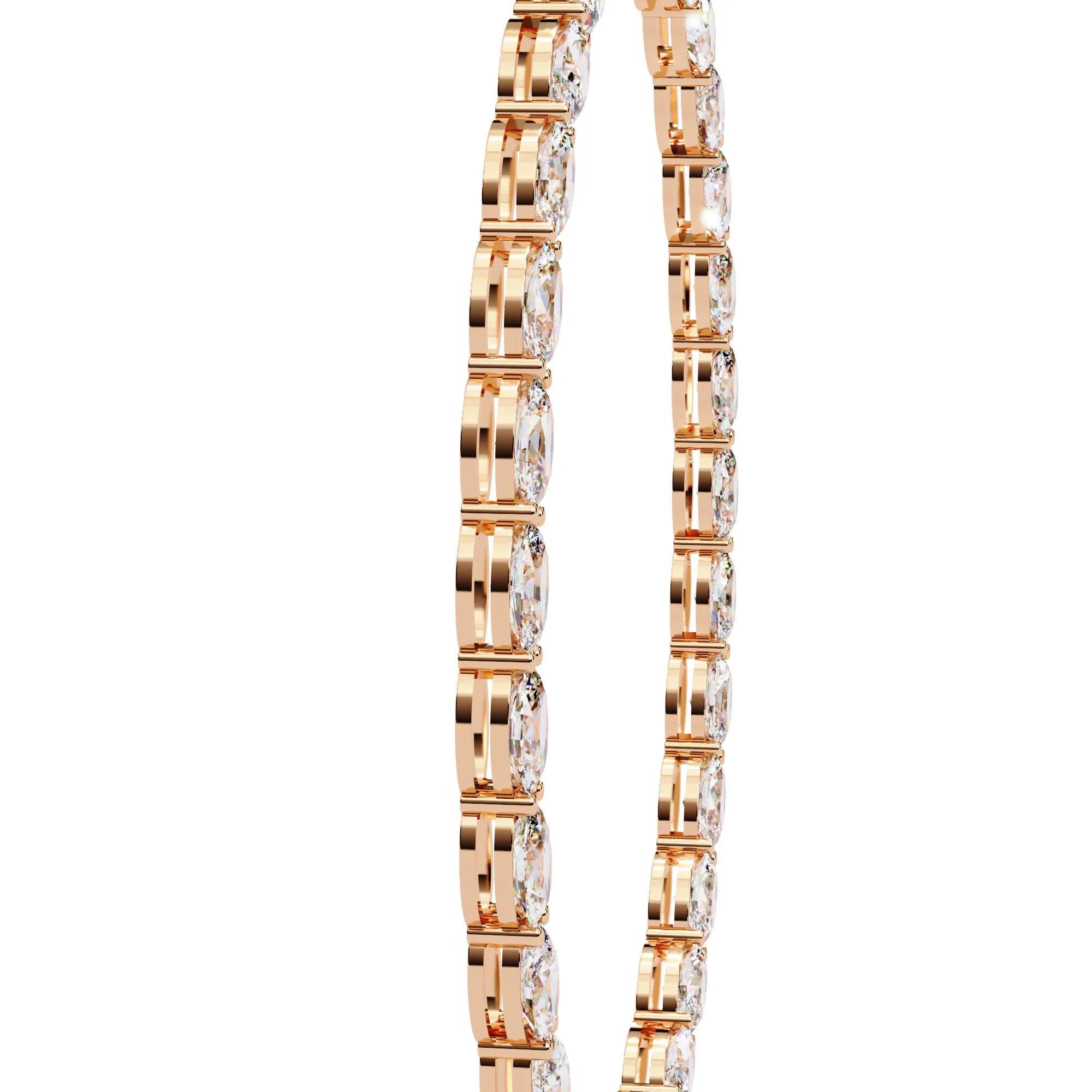 Radiant Rounds Tennis Lab Diamond Necklace