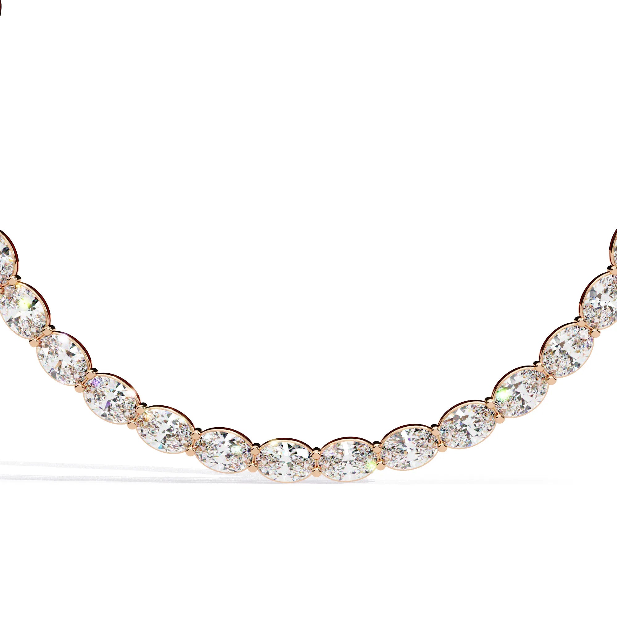 Radiant Rounds Tennis Moissanite Necklace