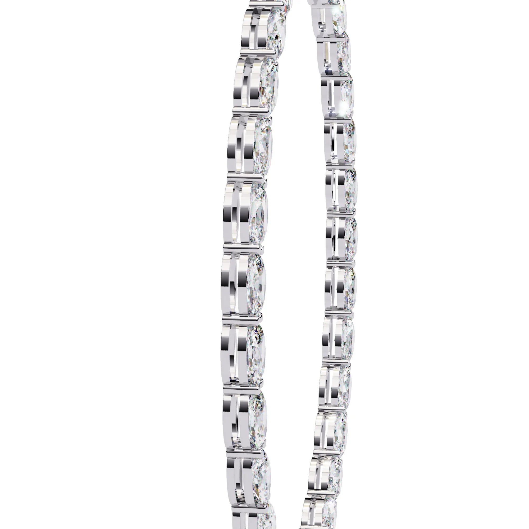 Radiant Rounds Tennis Lab Diamond Necklace