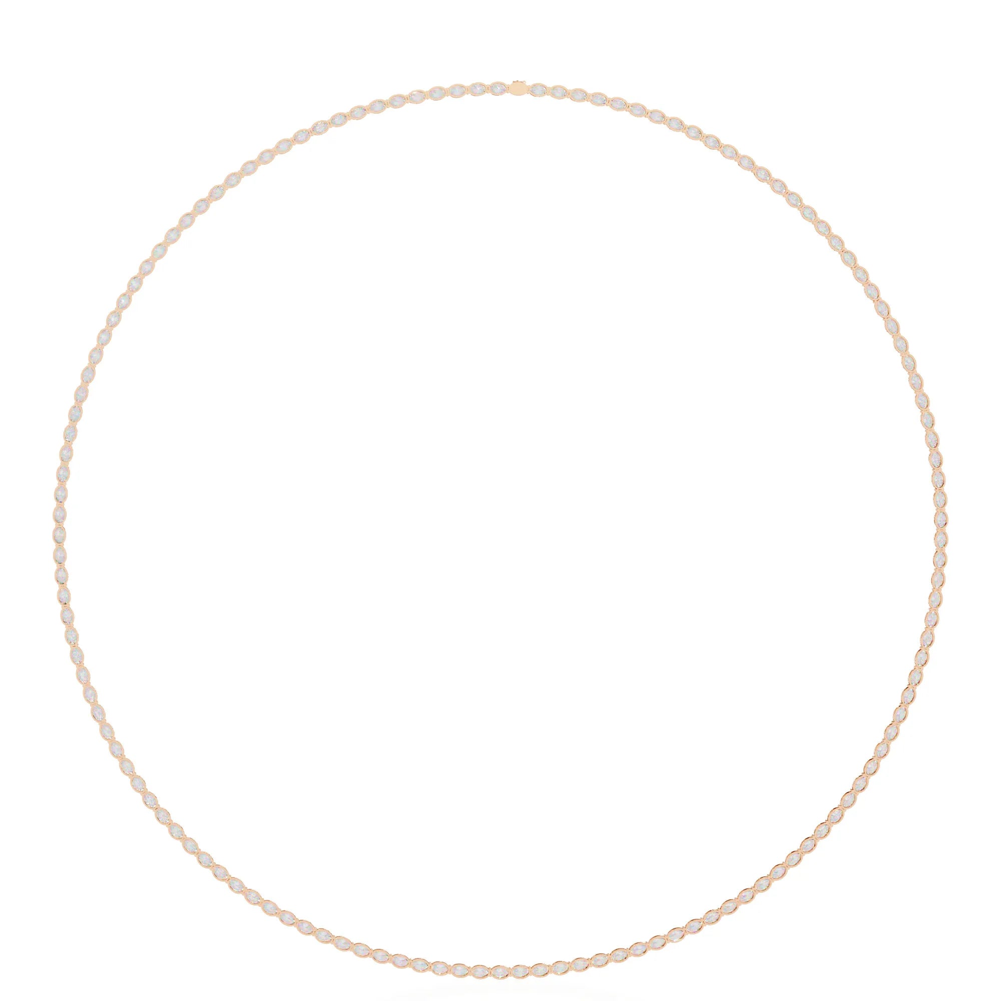 Radiant Rounds Tennis Moissanite Necklace