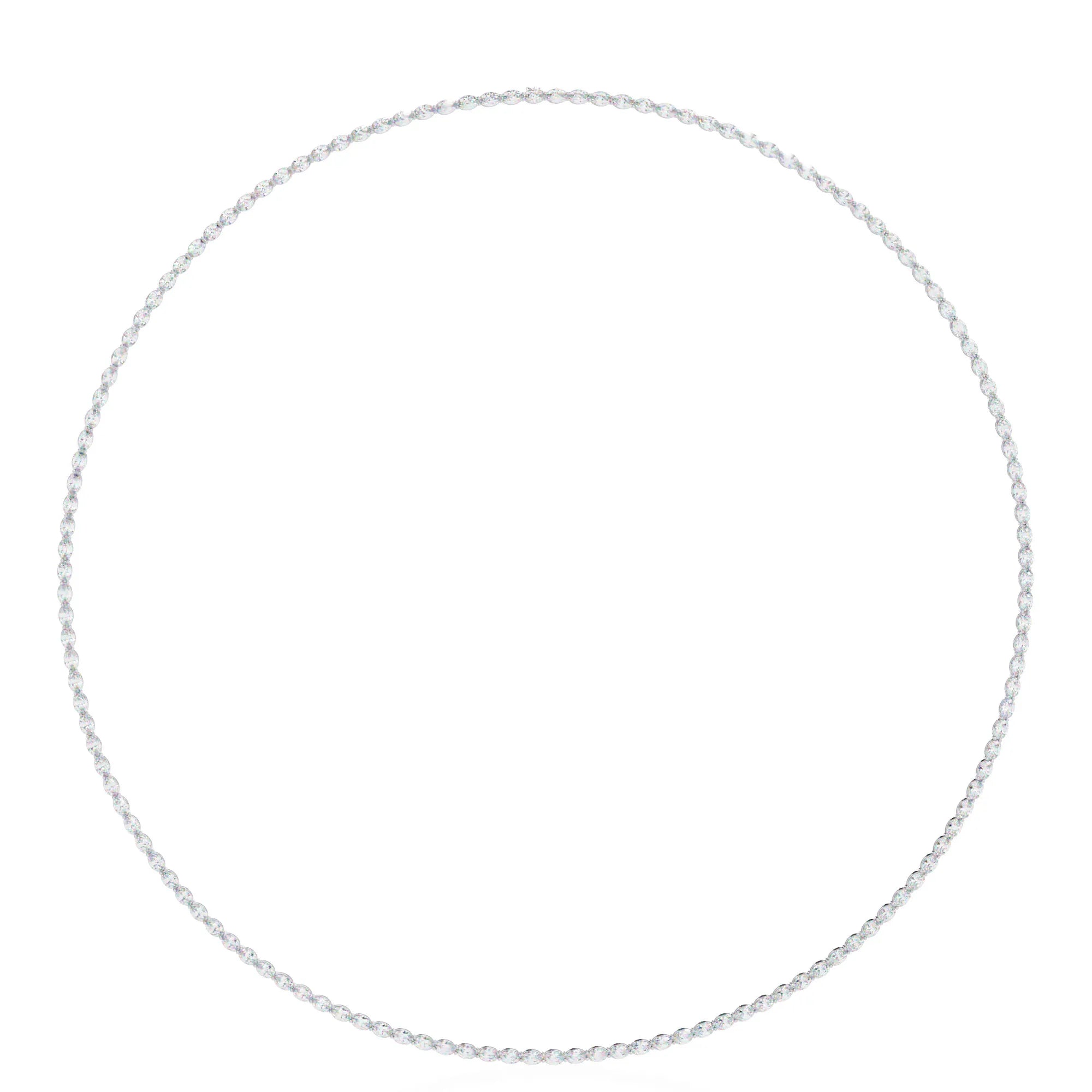 Radiant Rounds Tennis Moissanite Necklace