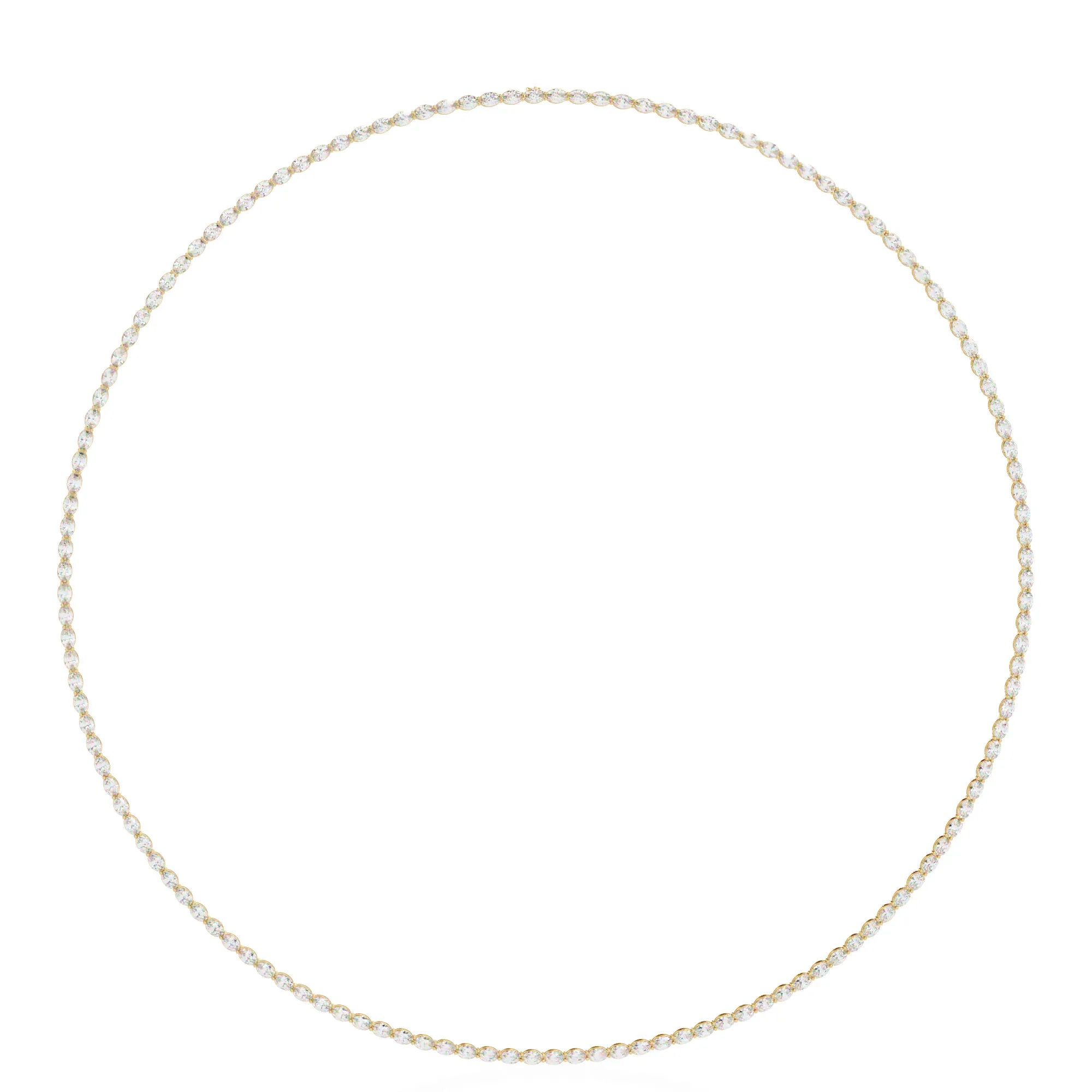 Radiant Rounds Tennis Moissanite Necklace