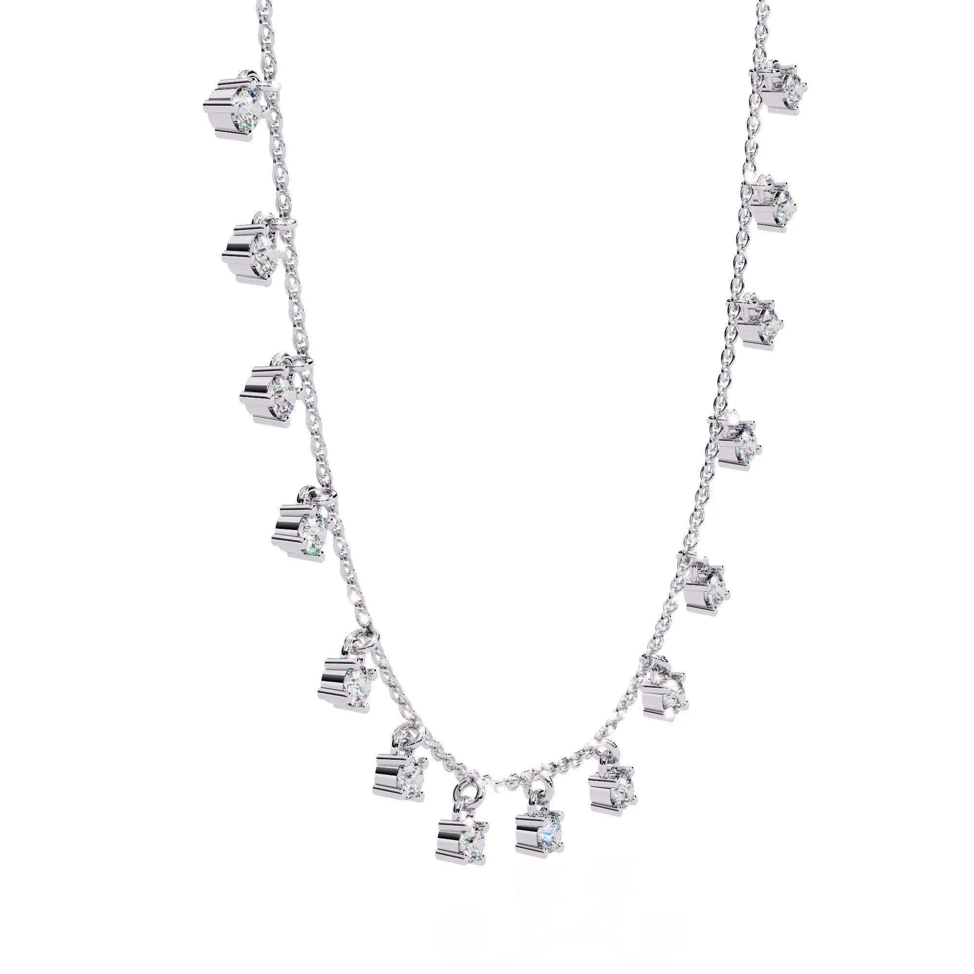 Classic Cascade Moissanite Necklace