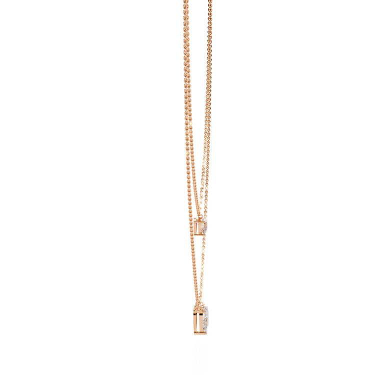 Twin Dewdrops Layered Moissanite Necklace