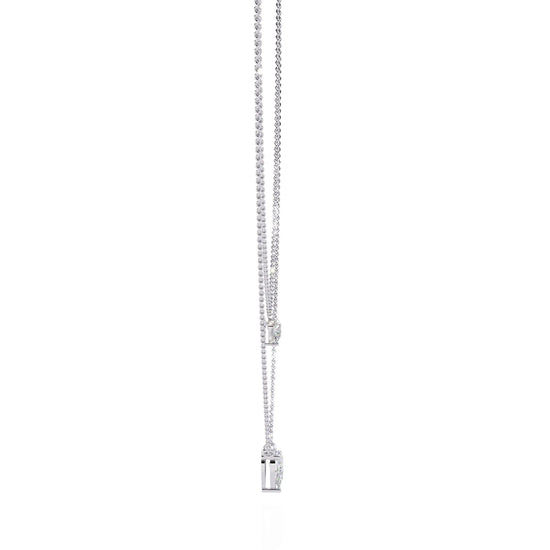 Twin Dewdrops Layered Lab Diamond Necklace