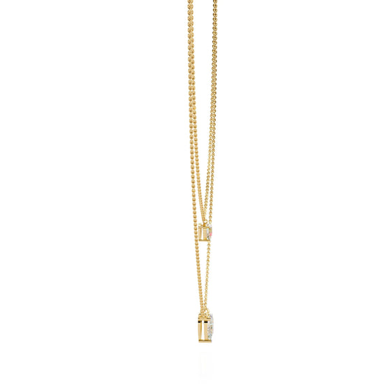 Twin Dewdrops Layered Moissanite Necklace