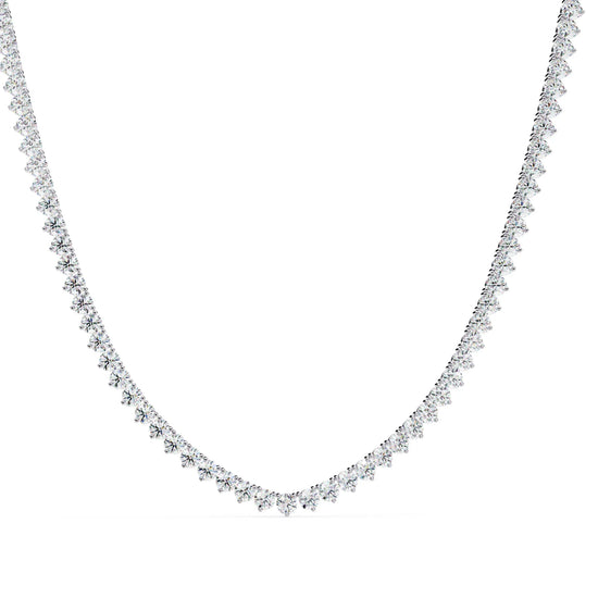 Moissanite Three Prong Tennis Necklace