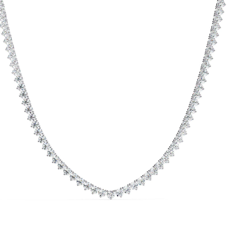 Moissanite Three Prong Tennis Necklace