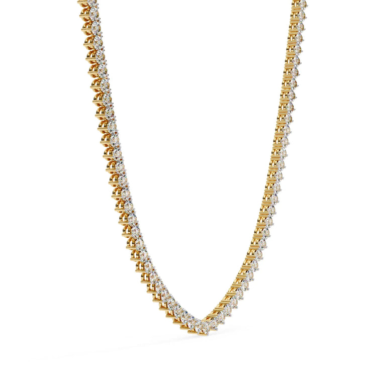 Moissanite Three Prong Tennis Necklace