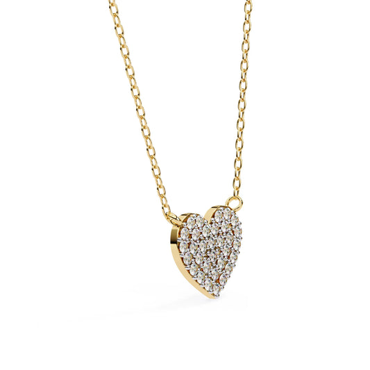 Love Glow Lab Diamond Heart Pendant