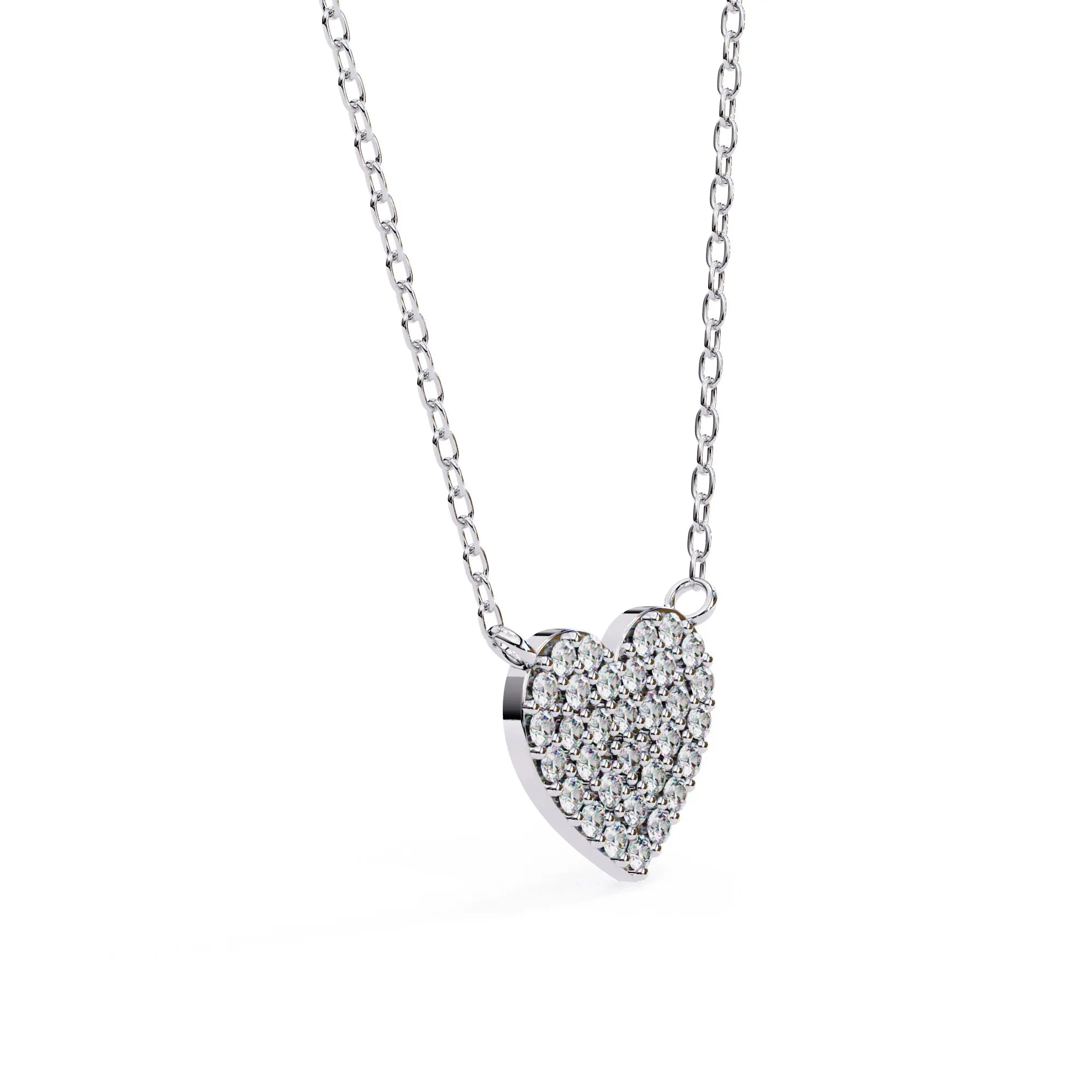 Love Glow Moissanite Heart Pendant