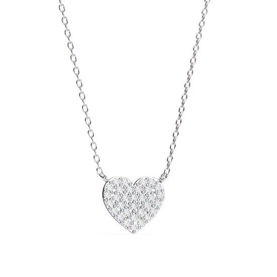 Love Glow Moissanite Heart Pendant