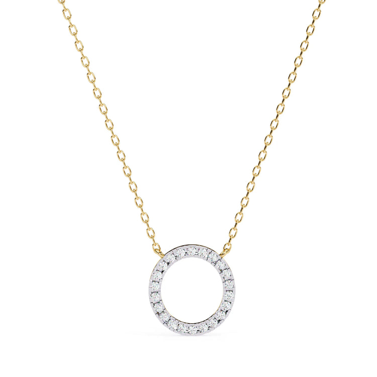 Stunning Round Moissanite Circle Eternity Pendant