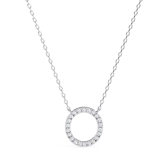 Stunning Round Lab Diamond Circle Eternity Pendant