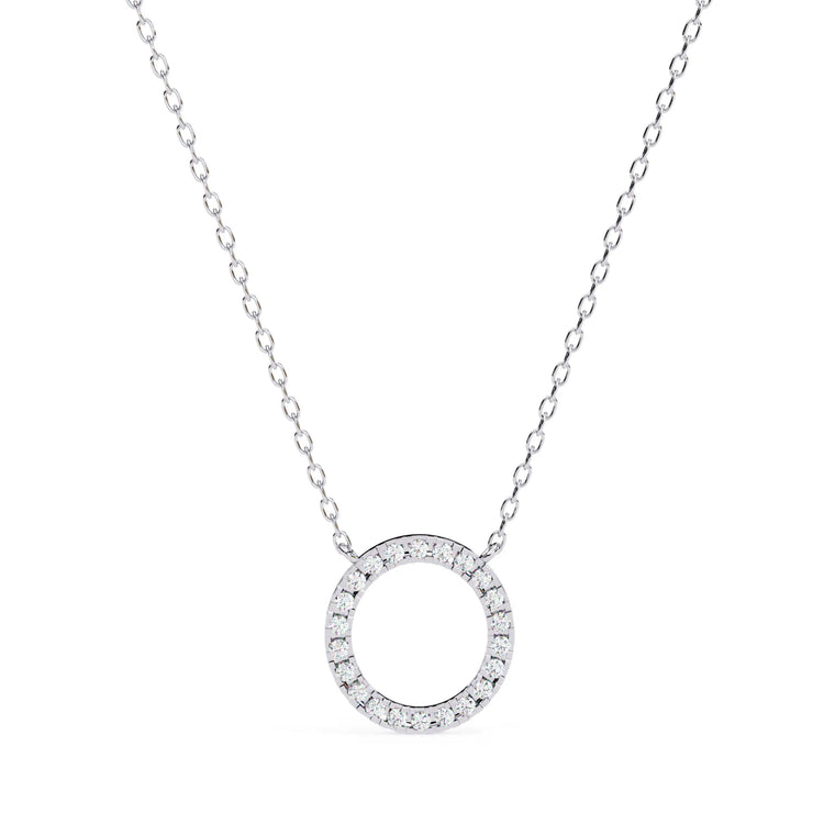 Stunning Round Moissanite Circle Eternity Pendant