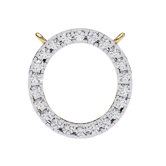 Stunning Round Lab Diamond Circle Eternity Pendant