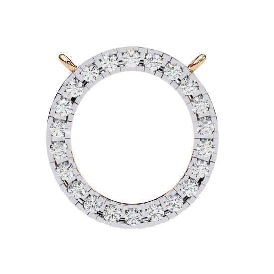 Stunning Round Moissanite Circle Eternity Pendant