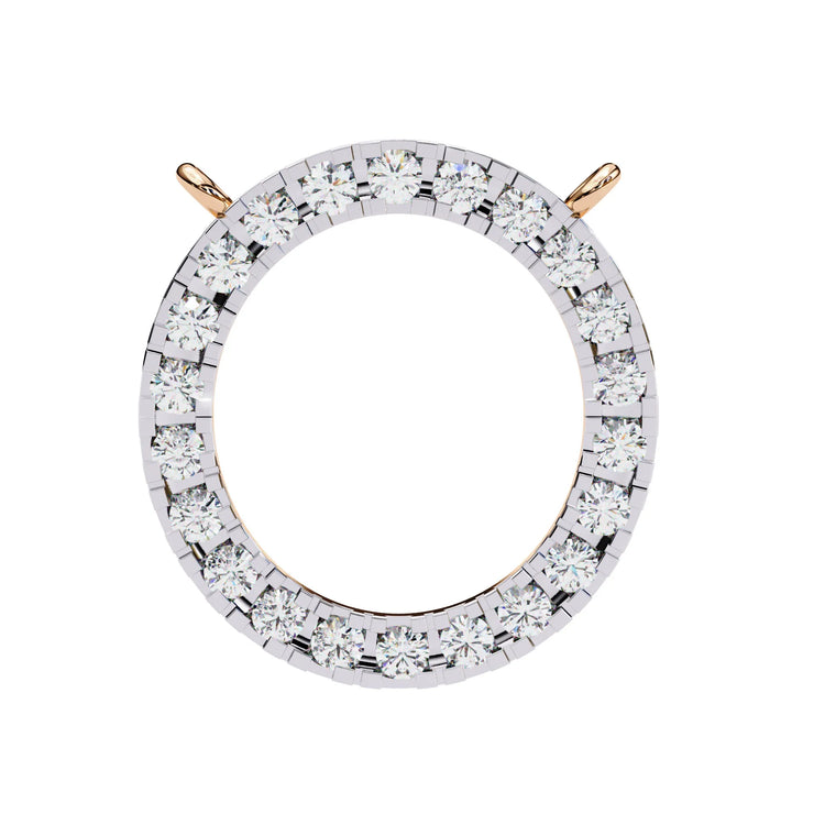 Stunning Round Moissanite Circle Eternity Pendant