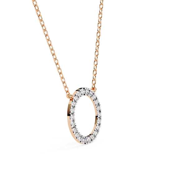 Stunning Round Lab Diamond Circle Eternity Pendant